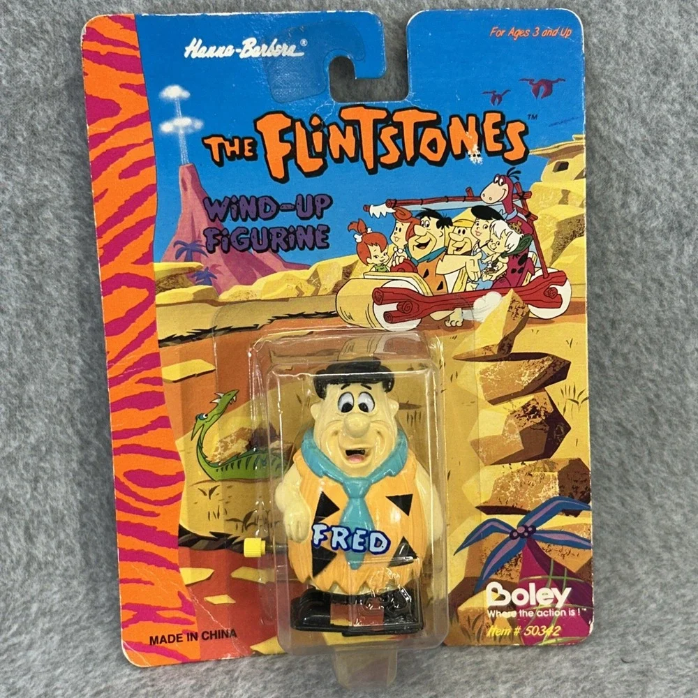 Boley Fred Flintstone Wind-Up Figurine 3 Inch New In Package Never Opened.